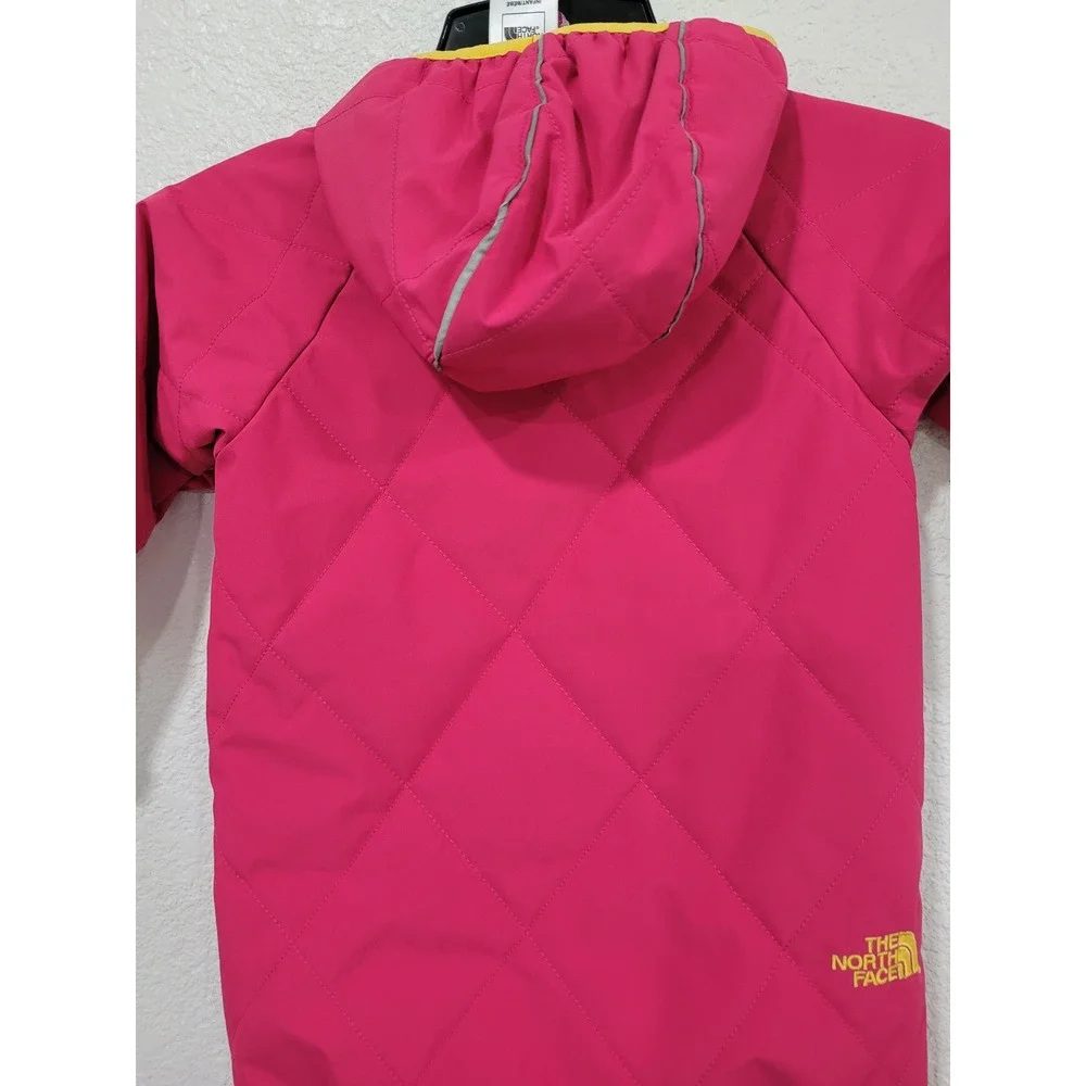 The North Face Infant Pink Yellow Quilted Insulated Bunting Snowsuit 12-18M #3